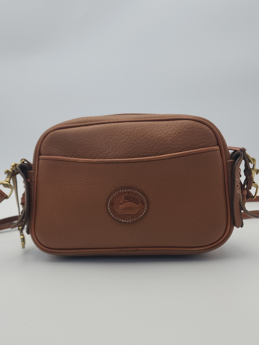 DOONEY & BOURKE KILTY FLAPS Cognac TAN CROSSBODY BAG AWL PEBBLE VINTAGE